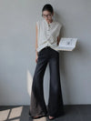 Women Chic Bell Black Bell Leg Denim