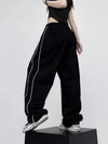 Kadın Vintage Çizgili Jogger, detay görünüm — Navra Wear