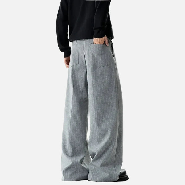Sculpted Pinstripe Suit Trousers alternatif görünüm