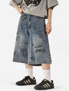 2000s Women's Printed Rinse Denim Shorts