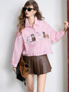 Whiskers Embroidery Relaxed Long Top