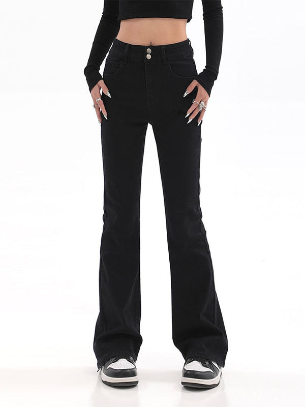 Retro High-Rise Flare Denim alternatif görünüm