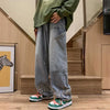 Flame Cuffed Bell-Leg Denim