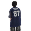 Nostalgia Stars-Spangled Style Mesh Hollow Letter T-Shirt