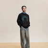 Stud Print Fall Street Sweatshirt