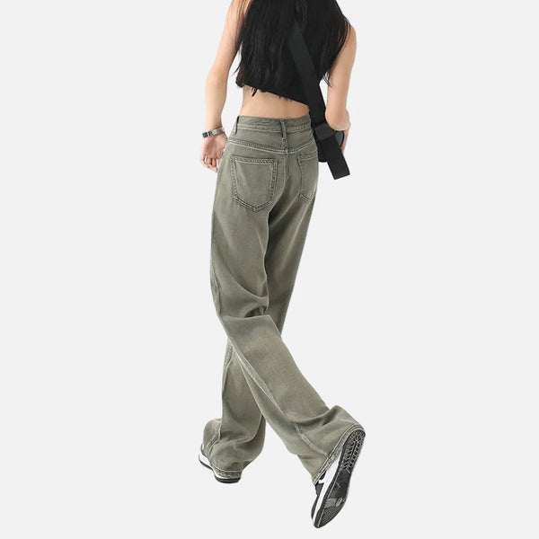 Flexible Slim High Waisted Bell Leg Denim alternatif görünüm