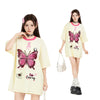 Women Flutter-Print Print Hip Hop Funny Polyester T-Shirt