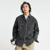 Mens Denim Retro American Casual Long Top