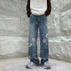 Oversized Flower Bell Leg Denim