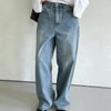 Long-lasting Mosaic Button Relaxed Denim