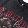 Turn-Of-Era Black Acid-Rinsed Doberman Print Print T-Shirt