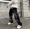 Spider Web Black Wide-Leg