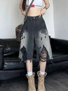 Women Western Style Timeless Ombre Denim Shorts