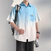 Gradient Fade Casual Oversized Short Top