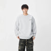 Baskılı Bisiklet Yaka Sweatshirt, önden görünüm — Navra Wear