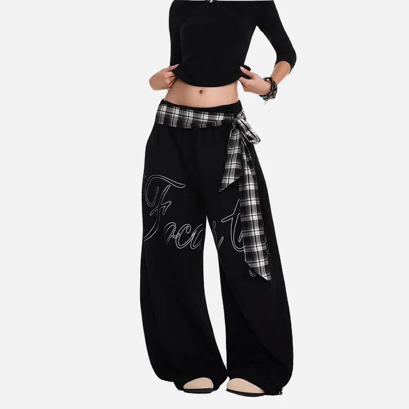 Mozaik Desenli Beli Lastikli Jogger, önden görünüm — Navra Wear