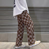 Brown Plaid Denim