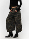 Cozy Heritage Camo Relaxed Pintuck Denim Shorts
