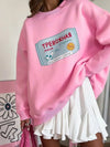 Kadın Oversize Bisiklet Yaka Sweatshirt, önden görünüm — Navra Wear