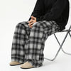 Wide Leg Ekose Jogger, arka görünüm — Navra Wear