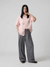 Chill Cartoon Needle-Art Button-Up Shirt