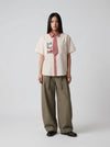 Sewn-Detail Whisker Tie Collar Shirt