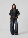 Elevated Futuristic Robot Print Oversized T-Shirt