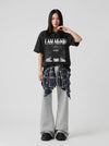 I AM MUSIC Print Wide-Body T-Shirt