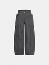 Büyük Cepli Baggy Bol Paça Pantolon, yan görünüm — Navra Wear