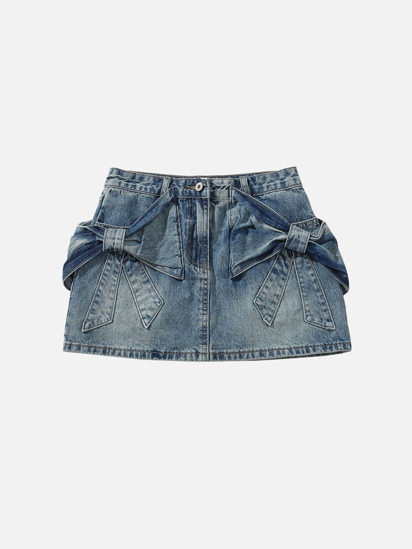Fiyonk Yıkanmış Denim Etek alternatif görünüm
