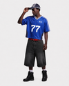 Boxy 77 Color Block Tişört, detay görünüm — Navra Wear