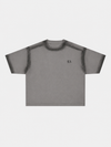 Boxy Soft Yıkanmış Tişört, detay görünüm — Navra Wear