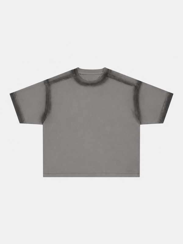 Boxy Soft Yıkanmış Tişört, arka görünüm — Navra Wear