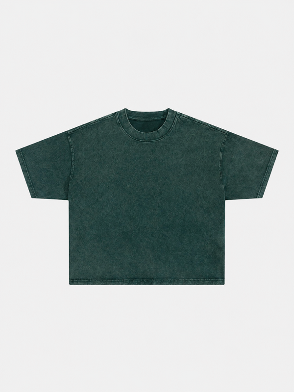 Boxy Soft Yıkanmış Tişört, yan görünüm — Navra Wear