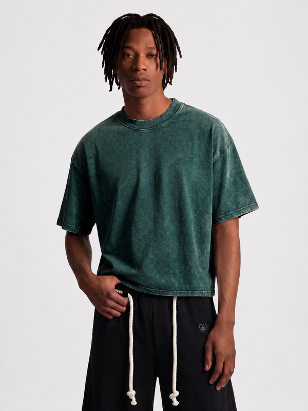 Boxy Soft Yıkanmış Tişört alternatif görünüm