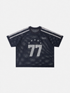 Boxy File 77 Tişört, yakın çekim — Navra Wear