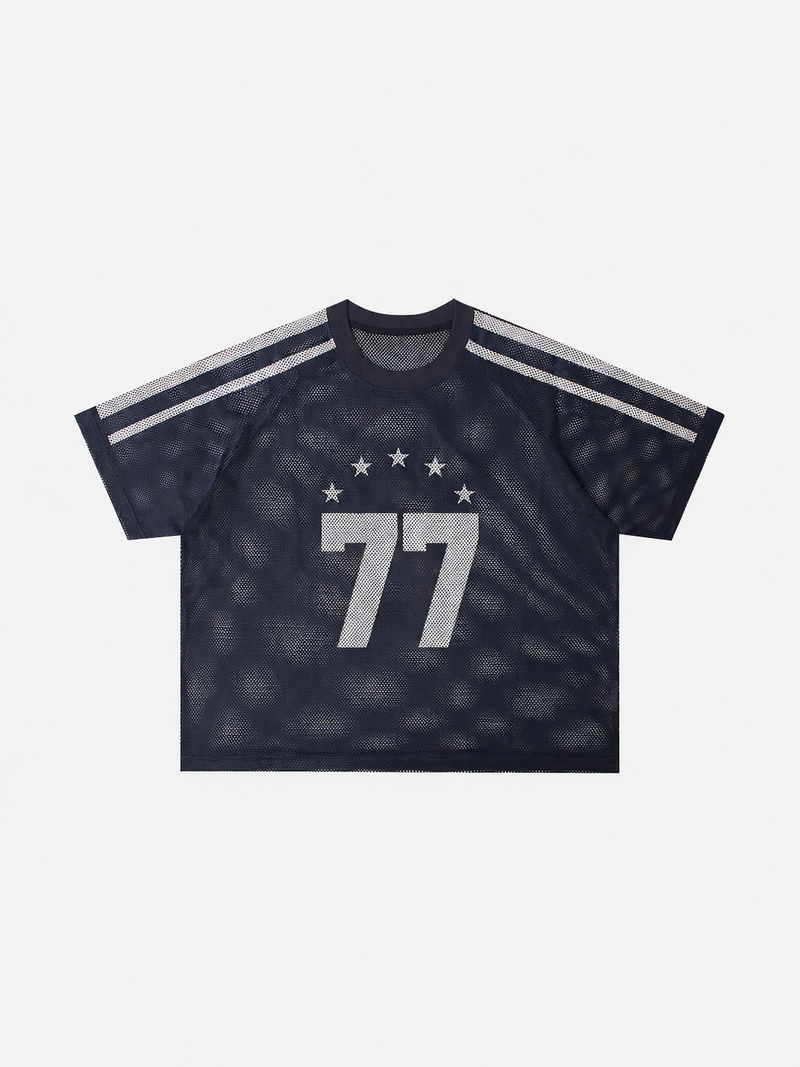 Boxy File 77 Tişört, detay görünüm — Navra Wear