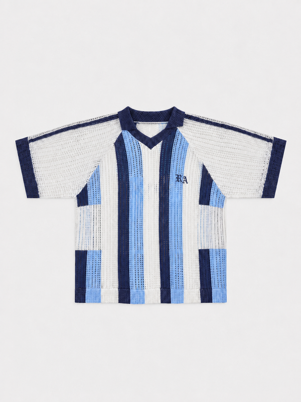Boxy Ajur Triko Tişört, arka görünüm — Navra Wear