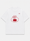Kiraz Baskılı Tişört, yan görünüm — Navra Wear