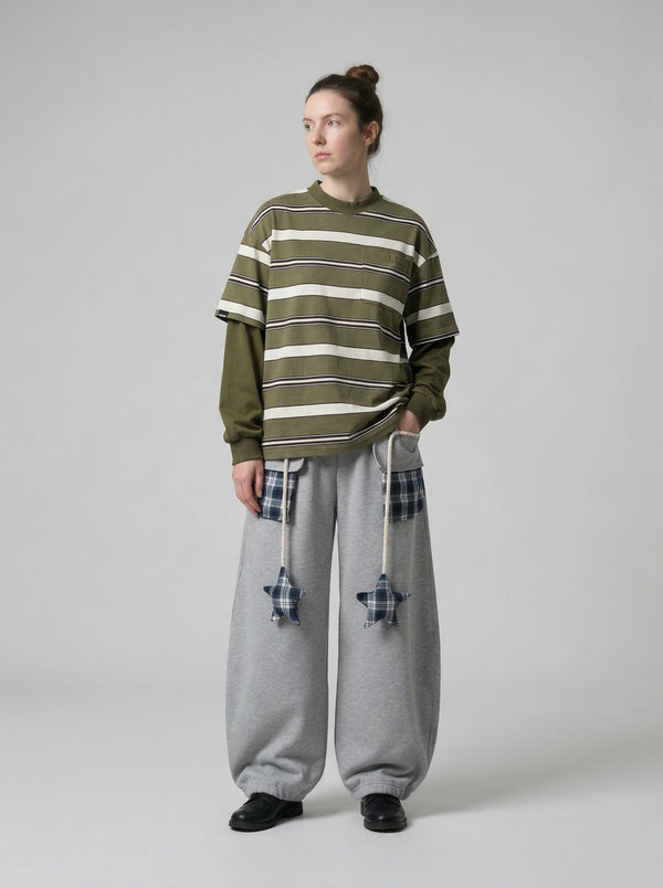 Plaid Balloon Trousers