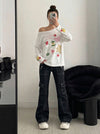 Whimsical Long Sleeve Visual T-Shirt