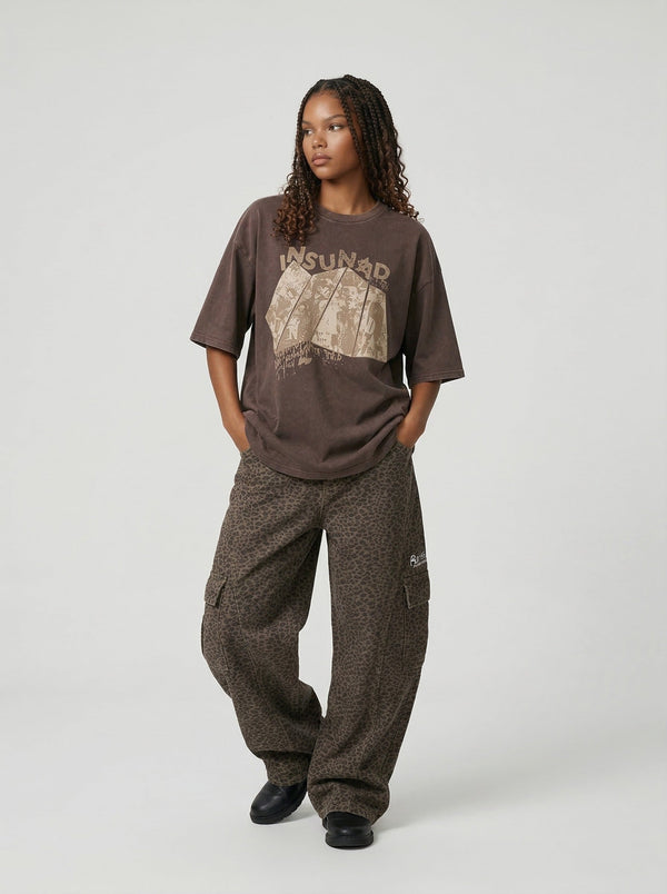INSUNAD Boxy-Fit Print T-Shirt alternatif görünüm