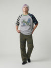 Whimsical Hound Illustrated Raglan T-Shirt