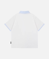Gingham Contrast Artwork Placket-Neck Shirt