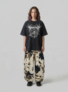 Inhumane Print Big-Silhouette T-Shirt