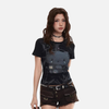 Slim-Fit Kitty Hello Futuristic T-Shirt