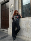 Grungy Artwork Tee with Memento Motif