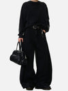 Relaxed Black Bell-Leg Denim for Women
