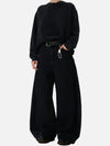 Relaxed Black Bell-Leg Denim for Women