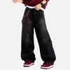 Relaxed Utility Denim with Red Stitching
